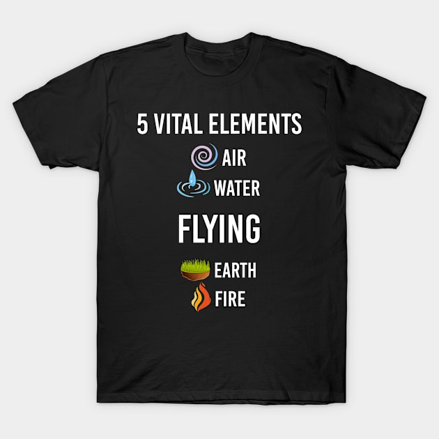 5 Elements Flying T-Shirt by Happy Life